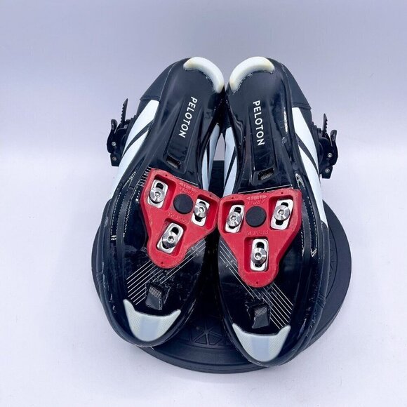 Peloton Cycling Shoes Cleats Men’s US 9 Size 42( EU) Womens 12 Black Red Indoor - Picture 6 of 9